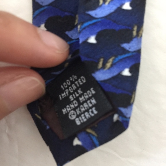 Nature Conservancy Blue Dolphins 100% Silk Tie - Picture 5 of 6